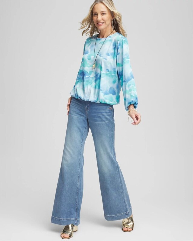 Ocean Bubble Hem Top - image 2